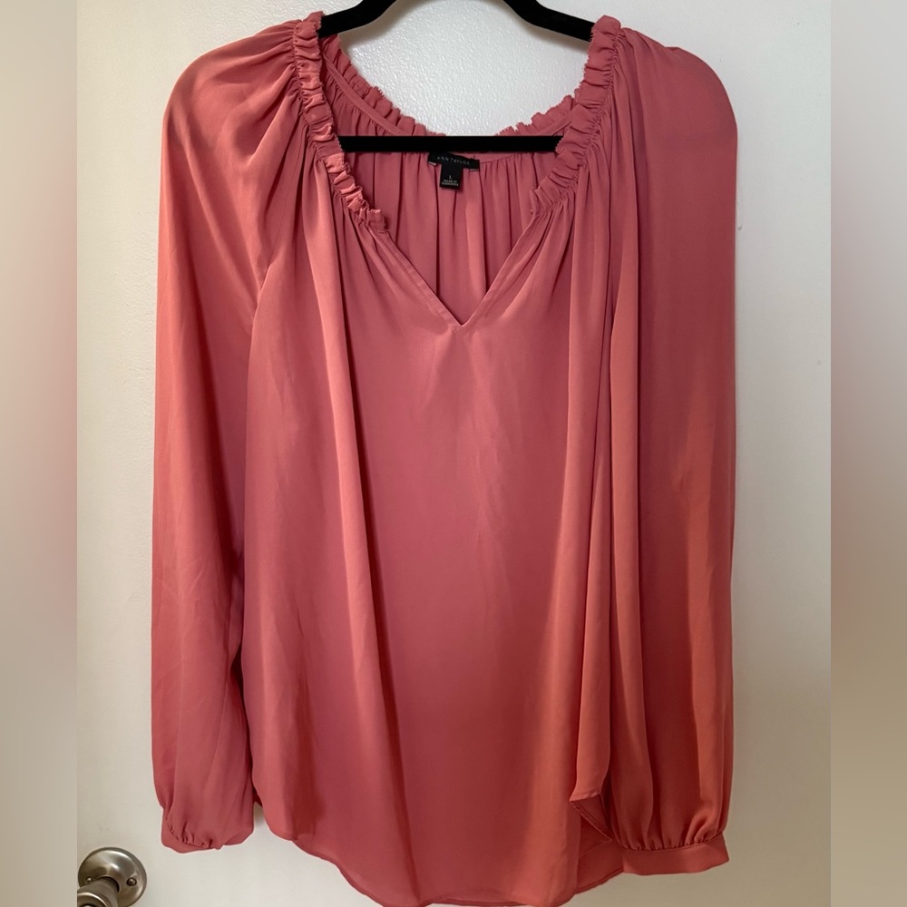 Ann Taylor Women's Pink Long Sleeve Top